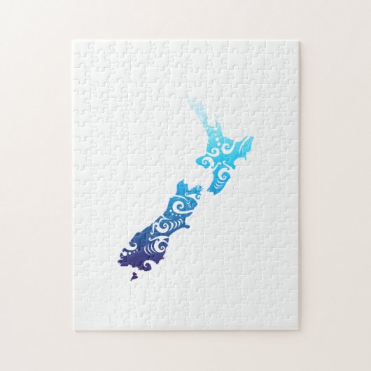 Maori New Zealand Map Tribal Tattoo Gift Idea Legpuzzel (Verticaal)