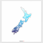 Maori New Zealand Map Tribal Tattoo Gift Idea Sticker (Vel)