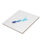 Maori New Zealand Map Tribal Tattoo Gift Idea Tegeltje (Zijkant)