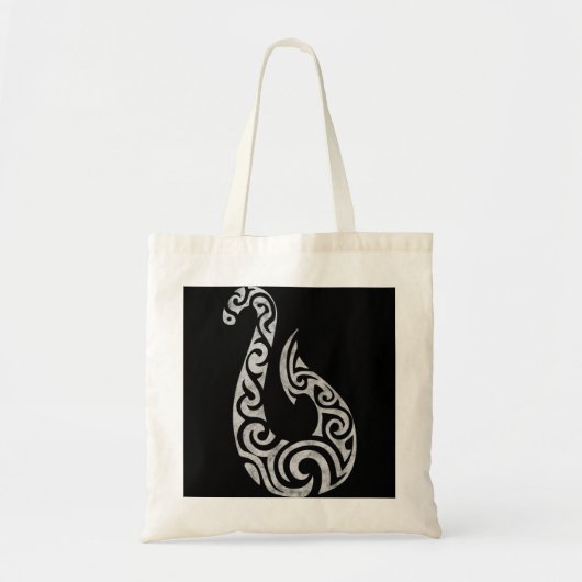 Maori New Zealand Polynesian Fish Hook Charm Gift Tote Bag (Voorkant)