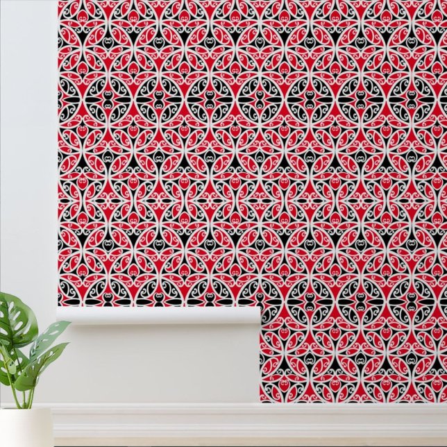  Maori New Zealand Tribal Art Pattern Behang (Creator heeft geüpload)