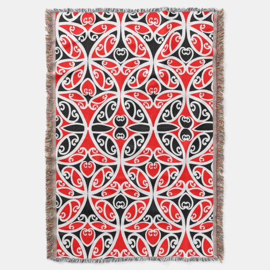Maori New Zealand Tribal Art Pattern Deken (Voorkant Verticaal)