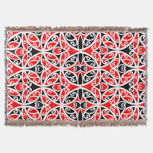  Maori New Zealand Tribal Art Pattern Deken (Voorkant)