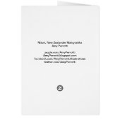 Māori, New Zealander Matryoshka Kaart (Achterkant)