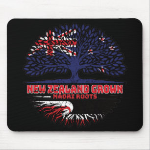 Maori New Zealander New Zealand Tree Roots Flag Muismat