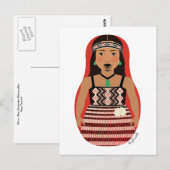 Māori, Nieuw-Zealander Matryoshka Briefkaart (Voorkant / Achterkant)