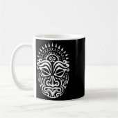 Maori Polynesiaans Tattoo Haka Dance Face Mask Hea Koffiemok (Links)