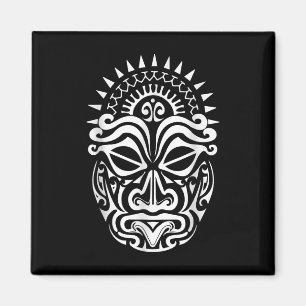 Maori Polynesiaans Tattoo Haka Dance Face Mask Hea Magneet