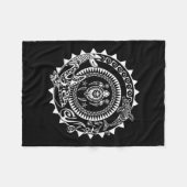 Maori Polynesiaans Tattoo Orca Dolphin Turtle Scub Fleece Deken (Voorkant (Horizontaal))
