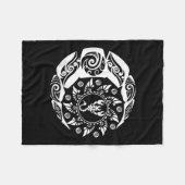 Maori Polynesiaans Tattoo Scorpion Scorpion Zodiac Fleece Deken (Voorkant (Horizontaal))