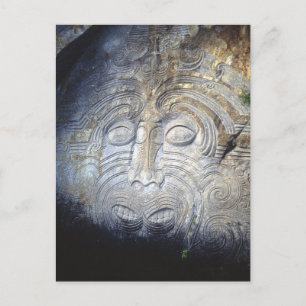 Maori Rock Carvings op Lake Taupo Briefkaart