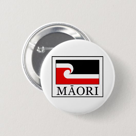 Maori Ronde Button 5,7 Cm (Voorkant /achterkant)