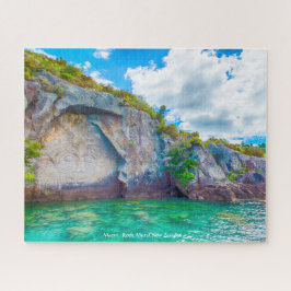 Maori rotsmuurschildering Nieuw-Zeeland Legpuzzel
