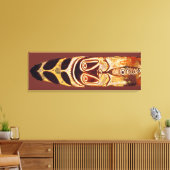 Maori Schild van Stamouderschap in Canvas Afdruk (Insitu (Woonkamer))