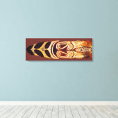 Maori Schild van Stamouderschap in Canvas Afdruk (Insitu (Houten vloer))