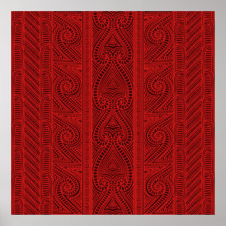 Maori-stammenpatroon - De Whakairo-kunst van het s Poster