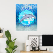 Maori Sun Dolphin Poster (Thuiskantoor)