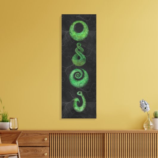 Maori-symbolen Canvas Afdruk (Insitu (Woonkamer))
