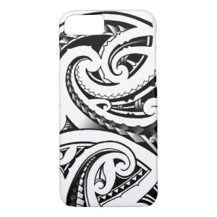 Maori tattoo design Nieuw-Zeelandse moko iPhone 8/7 Hoesje