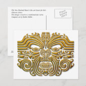 Maori Tattoo - Gold Briefkaart (Voorkant / Achterkant)
