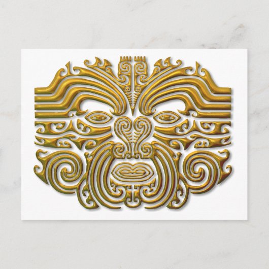 Maori Tattoo - Gold Briefkaart (Voorkant)