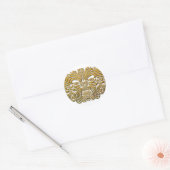Maori Tattoo - Gold Ronde Sticker (Envelop)