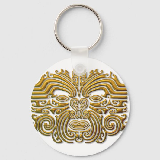 Maori Tattoo - Gold Sleutelhanger (Voorkant)