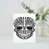 Maori Tattoo Masker Briefkaart (Staand voorkant)
