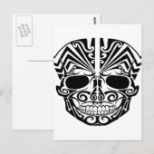 Maori Tattoo Masker Briefkaart (Voorkant / Achterkant)