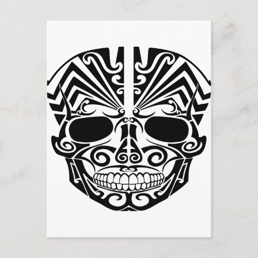Maori Tattoo Masker Briefkaart (Voorkant)