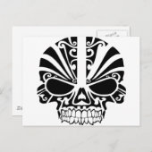 Maori Tattoo Masker Briefkaart (Voorkant / Achterkant)