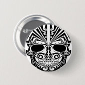 Maori Tattoo Masker Ronde Button 5,7 Cm (Voorkant /achterkant)