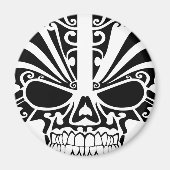 Maori Tattoo Masker Skull Magneet (Voorkant)