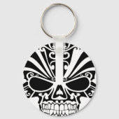 Maori Tattoo Masker Skull Sleutelhanger (Voorkant)