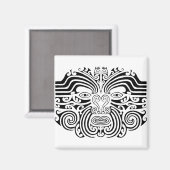 Maori-Tattoo - zwart en wit Magneet (Voorkant / Achterkant)