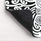 Maori-Tattoo - zwart en wit Muismat (Hoek)