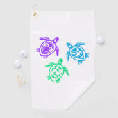 Maori Three Turtles Group Tattoo Gift Idee Golfhanddoek (Insitu)