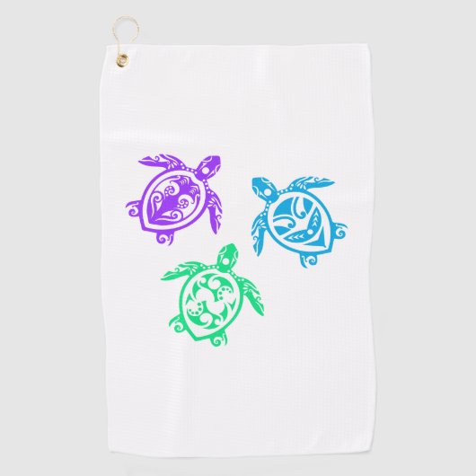 Maori Three Turtles Group Tattoo Gift Idee Golfhanddoek (Voorkant)