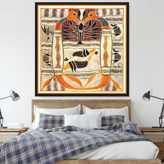Maori Tribal Animal Spirits Canvas Afdruk (Insitu (Slaapkamer))