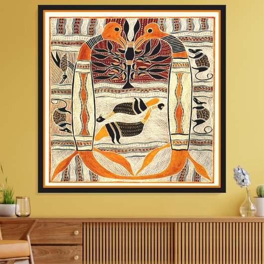 Maori Tribal Animal Spirits Canvas Afdruk (Insitu (Woonkamer))