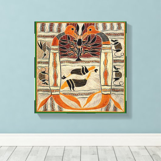 Maori Tribal Folklore Canvas Afdruk (Insitu (Houten vloer))