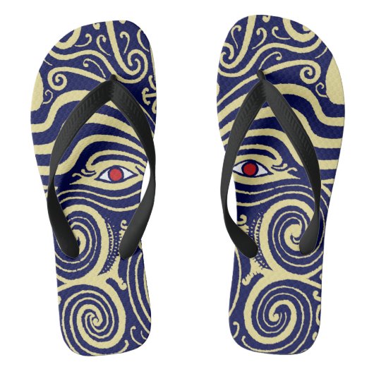 Maori Tribal Indiase Teenslippers - Zorries (Voetbed)
