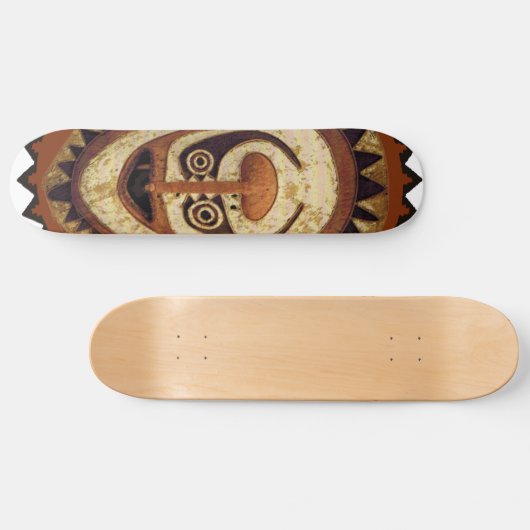 Maori Tribal Mask Skateboard (Horizontaal)