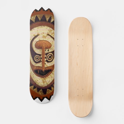 Maori Tribal Mask Skateboard (Voorkant)