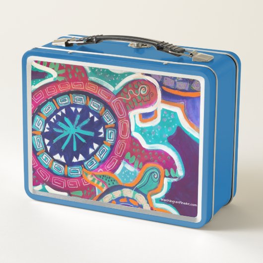 Maori Turtle Metalen Lunchbox (Achterkant)