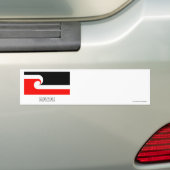 Maori-vlag met naam bumpersticker (Op auto)