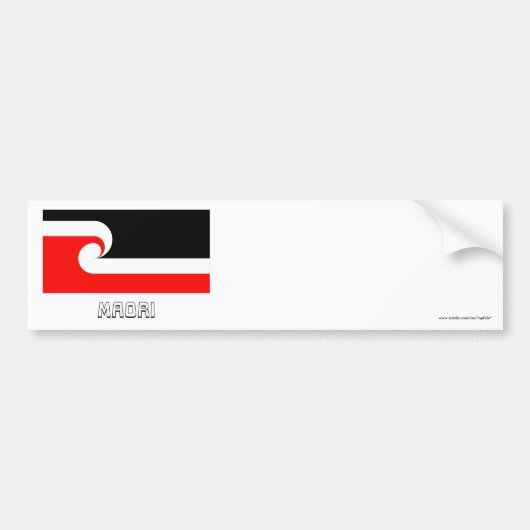 Maori-vlag met naam bumpersticker (Voorkant)