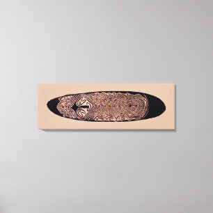 Maori Voorouder Stam Schild Ommekeerden Canvas Afdruk