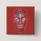 Maori War Canoe Figurehead - Button (Voorkant)