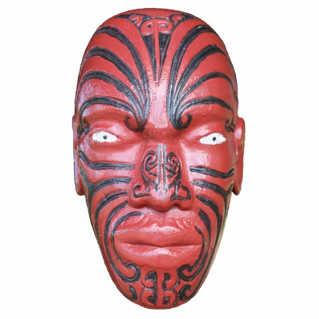 Maori War Canoe Figurehead Fotobeeldje Ornament (Voorkant)